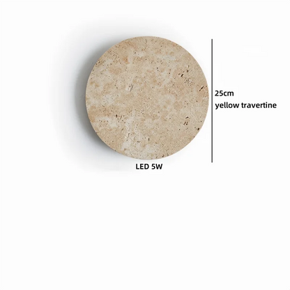 Travertine Stone LED Wall Light – Modern Luxury Wall Sconce | Warm Ambient Interior Lighting