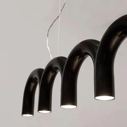 Sculptural U-Shaped LED Ceiling Light – Modern Designer Chandelier | Luxury Architectural Lighting