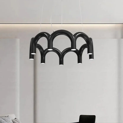 Sculptural U-Shaped LED Ceiling Light – Modern Designer Chandelier | Luxury Architectural Lighting