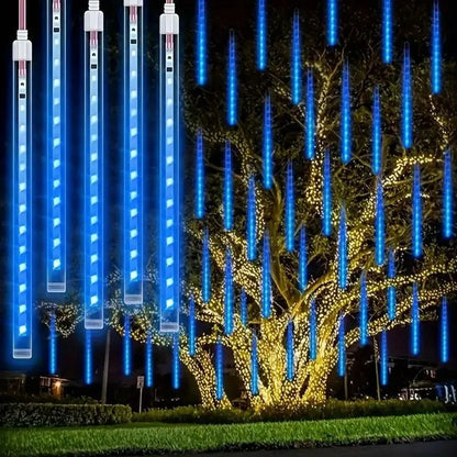 SternFall 50cm LED Meteor Shower String Lights – 8-Tube Falling Rain Lights for Outdoor Christmas & Garden Decoration