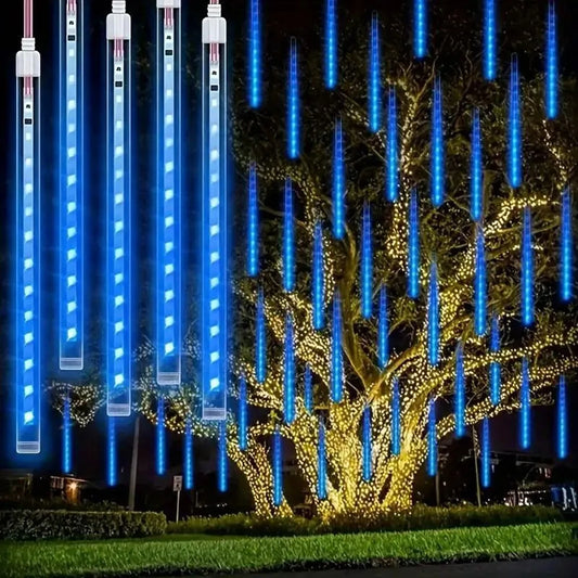 SternFall 50cm LED Meteor Shower String Lights – 8-Tube Falling Rain Lights for Outdoor Christmas & Garden Decoration