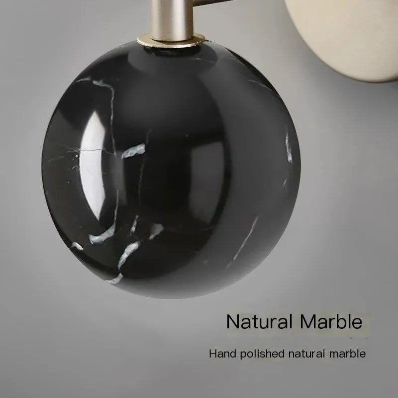 Aurastone Marble Wall Light – Luxury Nordic LED Wall Lamp | Contemporary Ambient Lighting for Elegant Interiors