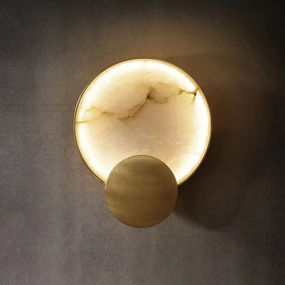Marble Wall Light – Modern Gold LED Wall Lamp | Luxury Ambient Lighting | Contemporary Stone Interior Feature