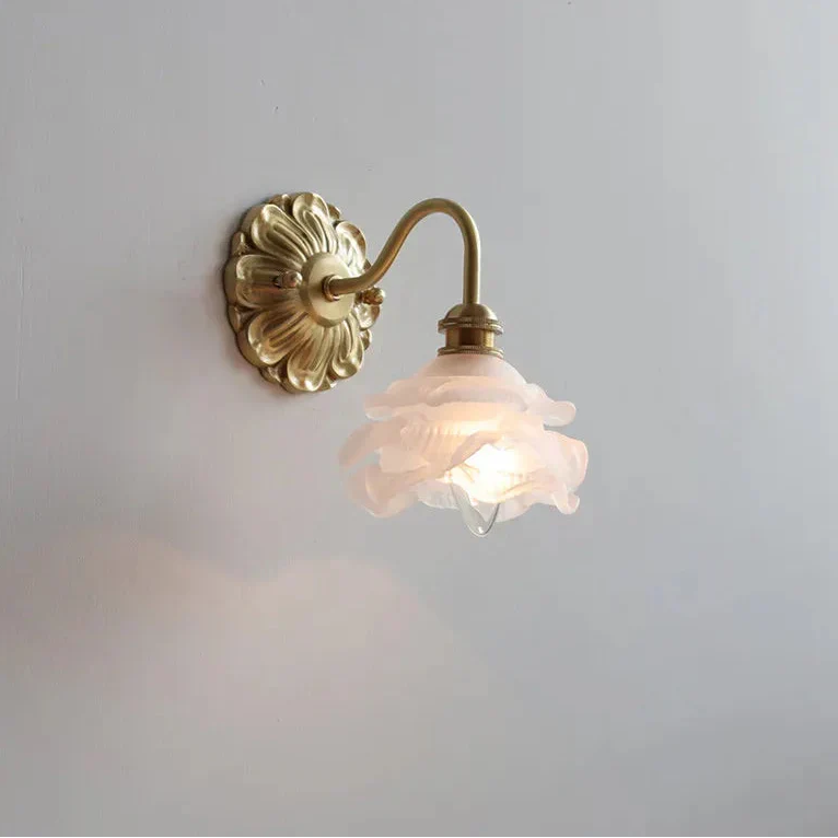 Frosted Glass LED Wall Light with Copper Finish – Modern Luxury Wall Sconce | Elegant Ambient Lighting