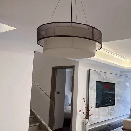 Veloura Silk Pendant Light – Luxury Beige Hanging Ceiling Lamp | Soft Ambient Lighting for Modern Interiors