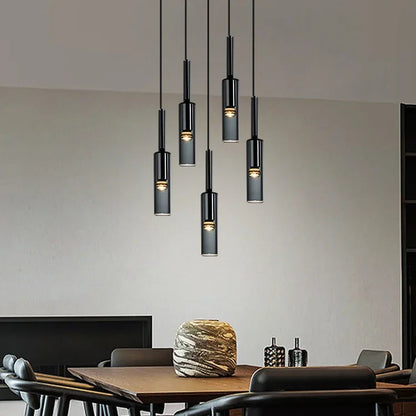 Obsidian Orb Pendant Light – Minimalist Glass Ceiling Lamp | Nordic LED Hanging Light for Contemporary Interiors