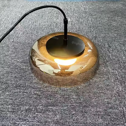 Solara Brass Pendant Light – Modern Glass LED Hanging Lamp | Elegant Ambient Interior Lighting