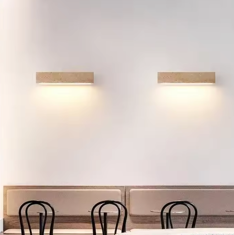Zenora Stone Wall Light – Wabi-Sabi LED Wall Lamp | Natural Stone Ambient Lighting | Japandi Interior Elegance