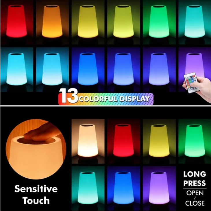 AuraNest Rechargeable Mood Lamp – Portable Touch LED Light | Modern Ambient Lighting