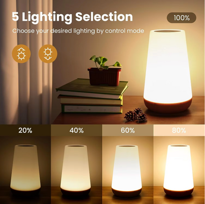 AuraNest Rechargeable Mood Lamp – Portable Touch LED Light | Modern Ambient Lighting