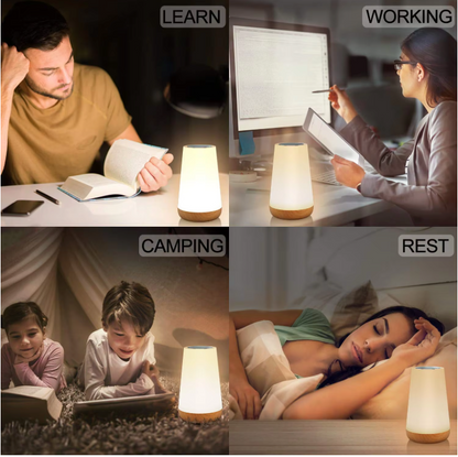 AuraNest Rechargeable Mood Lamp – Portable Touch LED Light | Modern Ambient Lighting