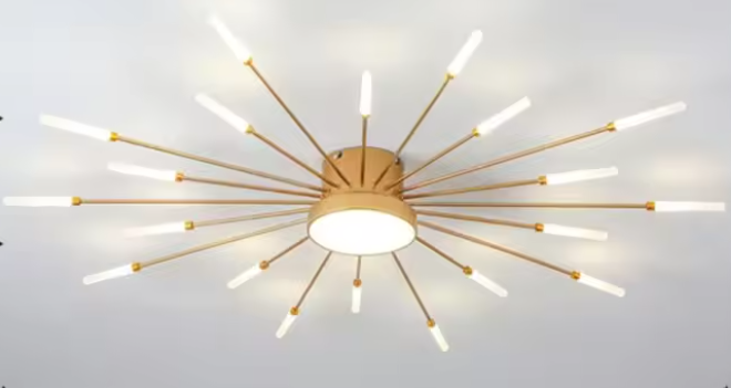 AstraLuxe Firework Chandelier – Modern Luxury LED Ceiling Light | Sculptural Statement Lighting for Contemporary Interiors