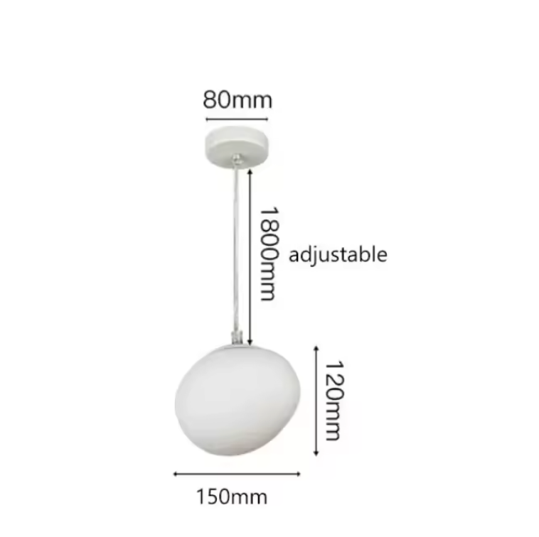 Frosted Glass Pendant Light – Minimalist Designer Ceiling Lamp | Modern Ambient Interior Lighting