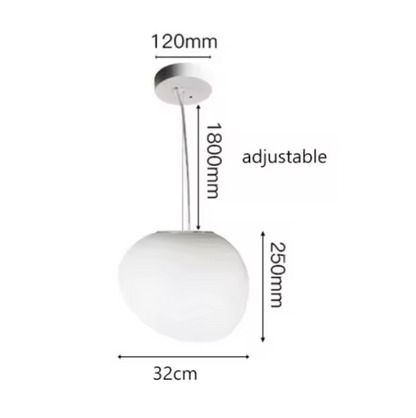 Frosted Glass Pendant Light – Minimalist Designer Ceiling Lamp | Modern Ambient Interior Lighting