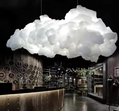 Cloud Pendant Light – Soft Cotton Hanging Lamp | Dreamy Ambient Bedroom Lighting