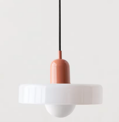 Bauhaus Stained Glass Pendant Light – Modern Artistic Hanging Lamp | Retro Designer Interior Lighting