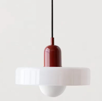 Bauhaus Stained Glass Pendant Light – Modern Artistic Hanging Lamp | Retro Designer Interior Lighting
