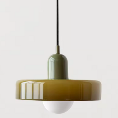 Bauhaus Stained Glass Pendant Light – Modern Artistic Hanging Lamp | Retro Designer Interior Lighting