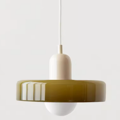 Bauhaus Stained Glass Pendant Light – Modern Artistic Hanging Lamp | Retro Designer Interior Lighting