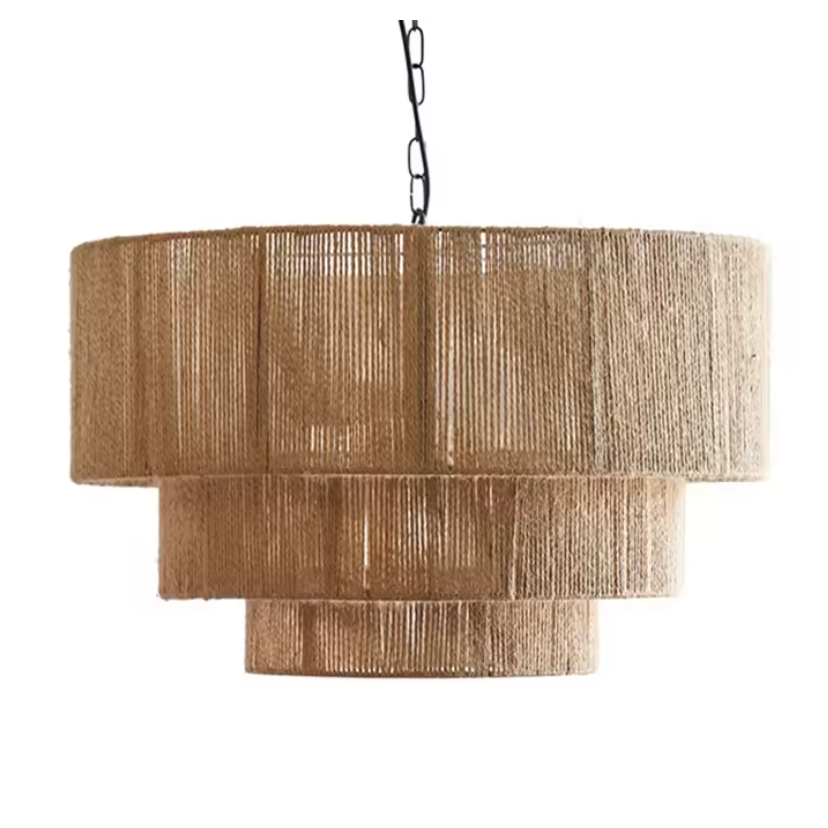 Mizora Rope Pendant Light – Rustic Natural Fibre Hanging Lamp | Modern Organic Ceiling Lighting