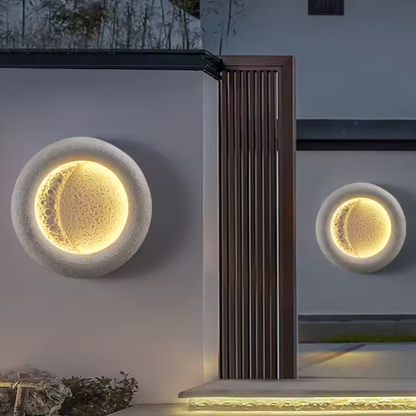 Luxury Resin Wall Light – Modern Circular LED Sconce | Elegant Ambient Interior Lighting