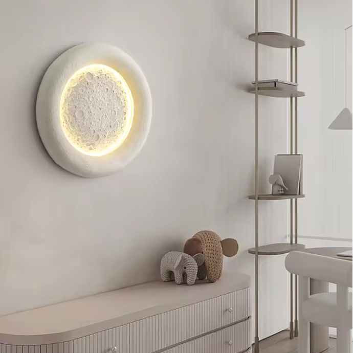 Luxury Resin Wall Light – Modern Circular LED Sconce | Elegant Ambient Interior Lighting