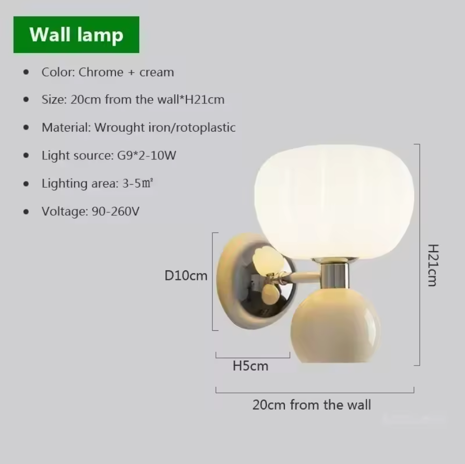 Cream Resin LED Wall Light – Modern Designer Wall Sconce | Soft Ambient Interior Lighting