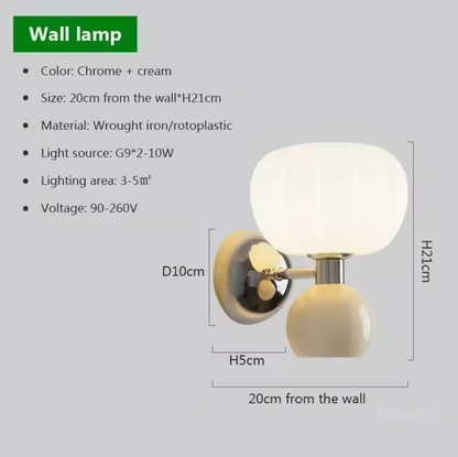 Cream Resin LED Wall Light – Modern Designer Wall Sconce | Soft Ambient Interior Lighting