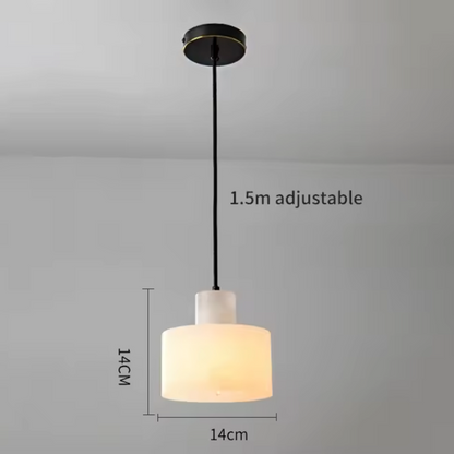 White Marble Pendant Light – Scandinavian Hanging Lamp | Minimalist Luxury Interior Lighting