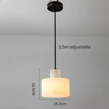 White Marble Pendant Light – Scandinavian Hanging Lamp | Minimalist Luxury Interior Lighting