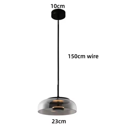 Solara Brass Pendant Light – Modern Glass LED Hanging Lamp | Elegant Ambient Interior Lighting