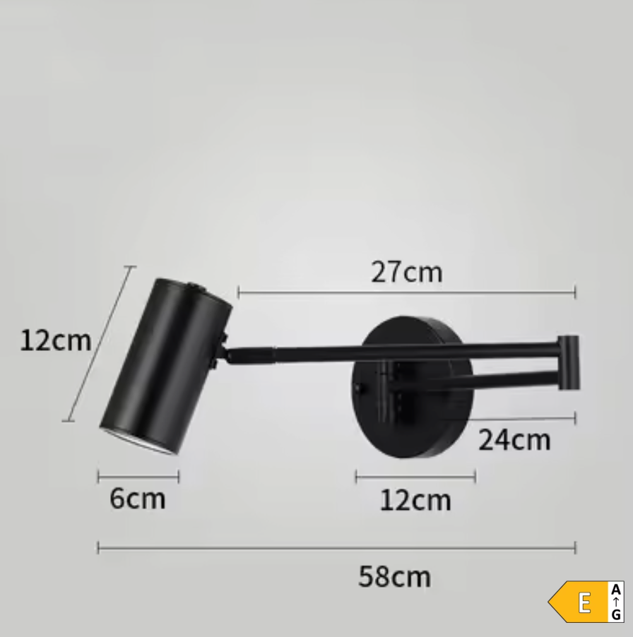 FlexArm LED Wall Light – Adjustable Swing Arm Lamp | Modern Reading Light | Contemporary Interior Lighting