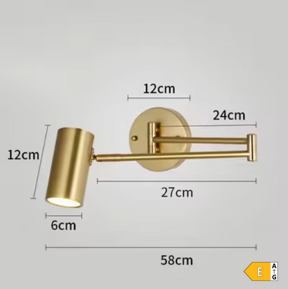 FlexArm LED Wall Light – Adjustable Swing Arm Lamp | Modern Reading Light | Contemporary Interior Lighting