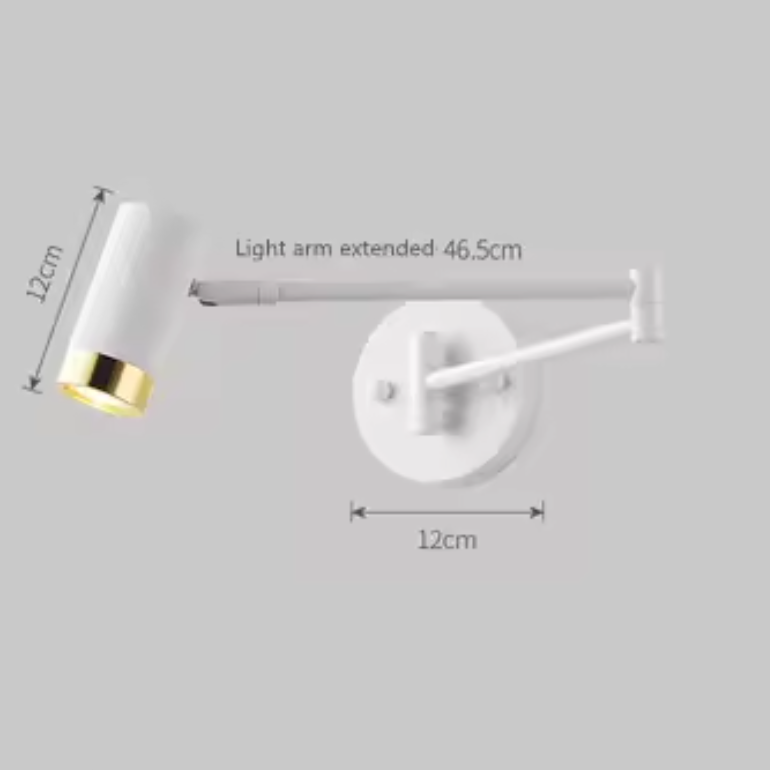 FlexArm LED Wall Light – Adjustable Swing Arm Lamp | Modern Reading Light | Contemporary Interior Lighting