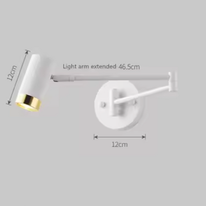 FlexArm LED Wall Light – Adjustable Swing Arm Lamp | Modern Reading Light | Contemporary Interior Lighting