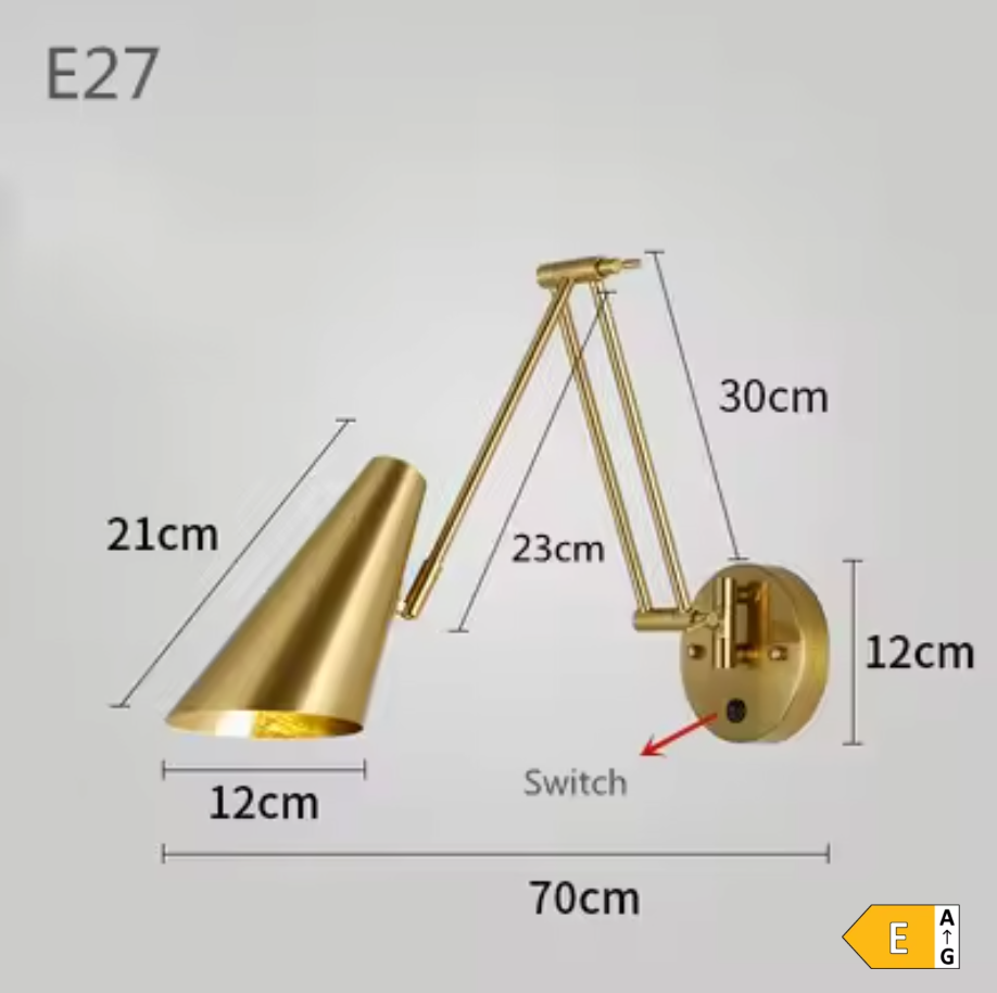 FlexArm LED Wall Light – Adjustable Swing Arm Lamp | Modern Reading Light | Contemporary Interior Lighting