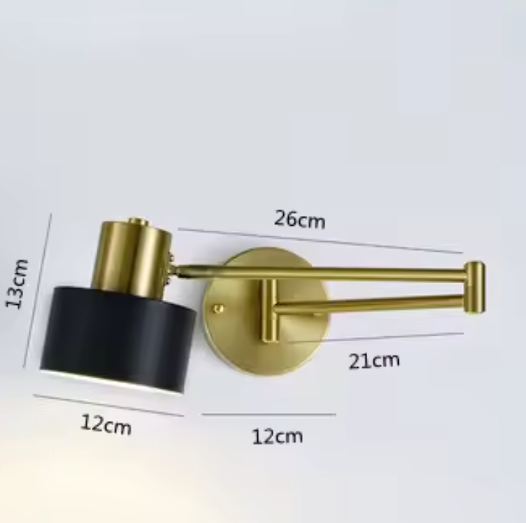 FlexArm LED Wall Light – Adjustable Swing Arm Lamp | Modern Reading Light | Contemporary Interior Lighting