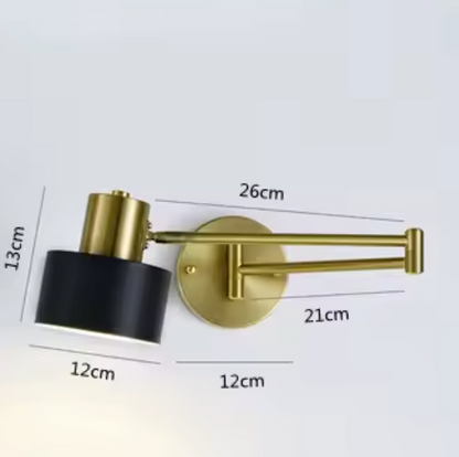 FlexArm LED Wall Light – Adjustable Swing Arm Lamp | Modern Reading Light | Contemporary Interior Lighting