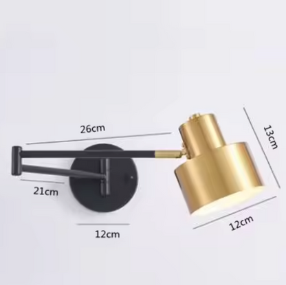 FlexArm LED Wall Light – Adjustable Swing Arm Lamp | Modern Reading Light | Contemporary Interior Lighting
