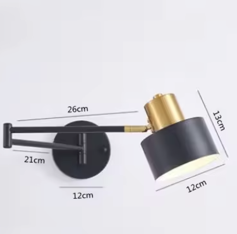 FlexArm LED Wall Light – Adjustable Swing Arm Lamp | Modern Reading Light | Contemporary Interior Lighting