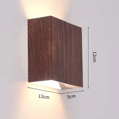 Nordwood Glow Wall Light – Wooden LED Wall Lamp | Scandinavian Up & Down Lighting | Japandi Interior Design