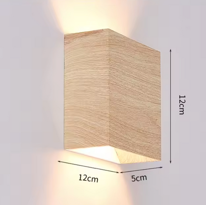 Nordwood Glow Wall Light – Wooden LED Wall Lamp | Scandinavian Up & Down Lighting | Japandi Interior Design
