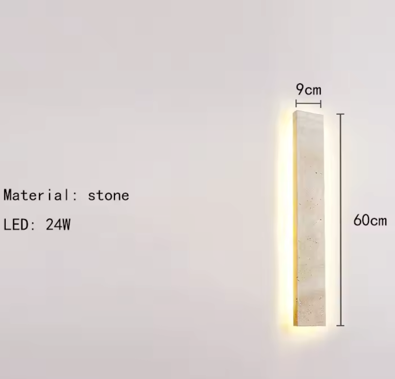 Lumora Stone Wall Light – Natural Stone LED Wall Lamp | Modern Architectural Lighting | Contemporary Interior Elegance