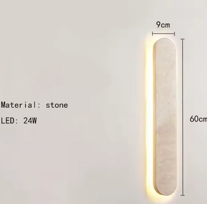 Lumora Stone Wall Light – Natural Stone LED Wall Lamp | Modern Architectural Lighting | Contemporary Interior Elegance