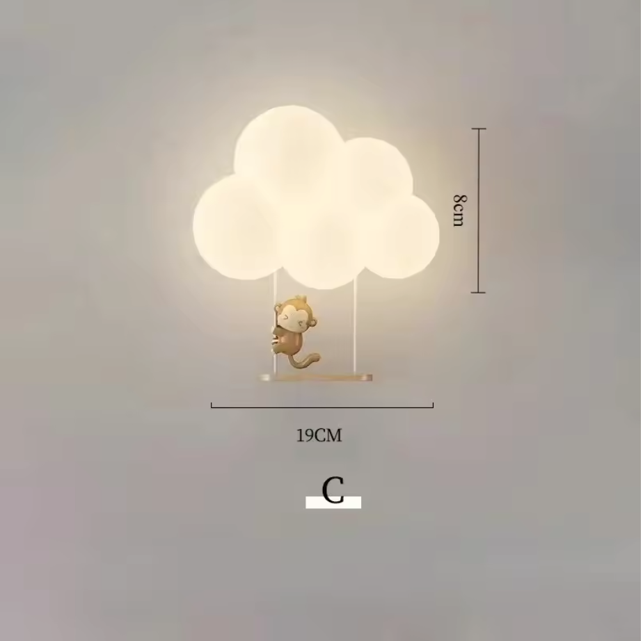 WonderGlow Animal Wall Light – Children's LED Wall Lamp | Nursery Night Light | Whimsical Bedroom Lighting