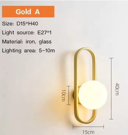 Camille Glass Wall Light – Modern LED Wall Lamp | Elegant Ambient Lighting | Contemporary Interior Décor