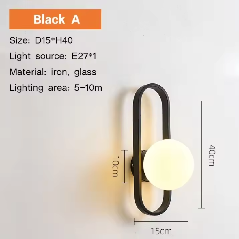 Camille Glass Wall Light – Modern LED Wall Lamp | Elegant Ambient Lighting | Contemporary Interior Décor