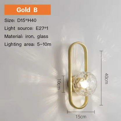 Camille Glass Wall Light – Modern LED Wall Lamp | Elegant Ambient Lighting | Contemporary Interior Décor