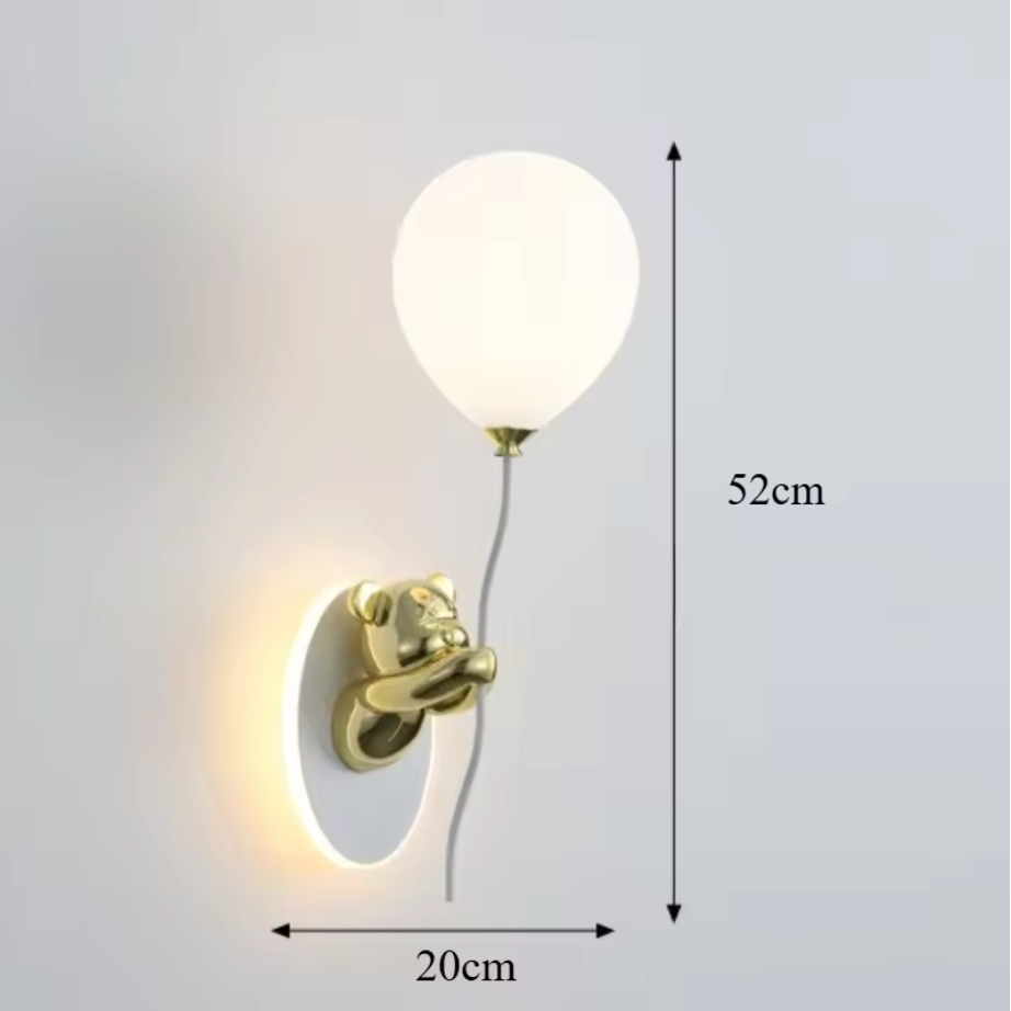 BearHaven Wall Light – Children's LED Bear Lamp | Nursery Wall Lighting | Playful Bedroom Décor