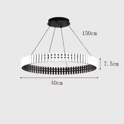 Carousel Pendant Chandelier – Modern Ring LED Suspension Light | Elegant Statement Lighting